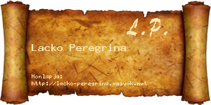 Lacko Peregrina névjegykártya